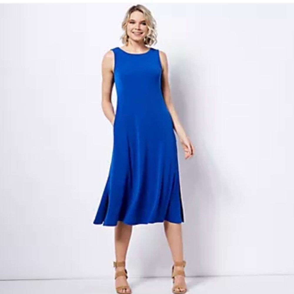 Susan Graver Liquid Knit Midi Dress – Size Small